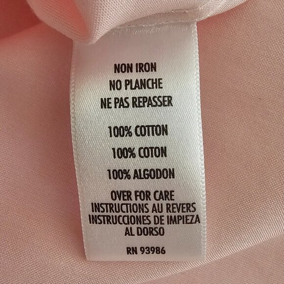 Petite Sophisticate Non-Iron Long Sleeve Button Down Shirt | NWT | SP | Pink - Picture 11 of 15